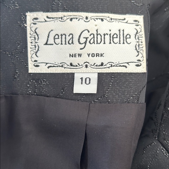 Women’s Vtg 90’s Y2K Office Girl Formal Black Floral Embroidered 2 PC Skirt Set - Picture 14 of 15